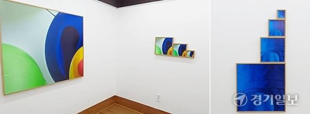 예술공간 다움에서 진행된 ‘나는 무엇의 옹알이일까?’ 전시에서 유진 작가의 작품. 정자연기자