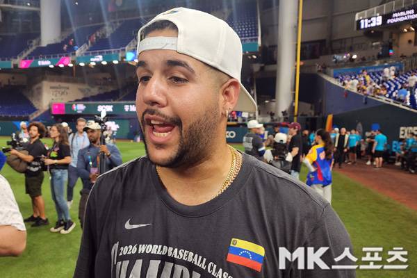 베네수엘라의 WBC 우승에 기여한 헤이수스가 소감을 전하고 있다. 사진(美 마이애미)= 김재호 특파원