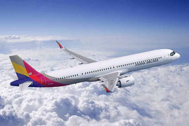 아시아나항공이 오사카행 심야 노선에서 운항하는 ‘A321-NEO’ 기종