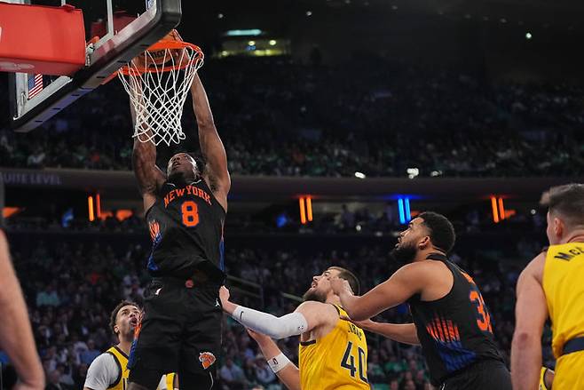 [뉴욕=AP/뉴시스] 미국프로농구(NBA) 뉴욕 닉스의 OG 아누노비. 2026.03.17.