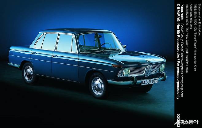 1962년 BMW ‘노이어 클라쎄’ 1500 모델. 사진제공｜BMW 그룹 코리아
