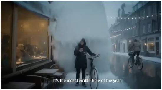 맥도날드 네덜란드의 AI 크리스마스 광고 [유튜브 캡처]