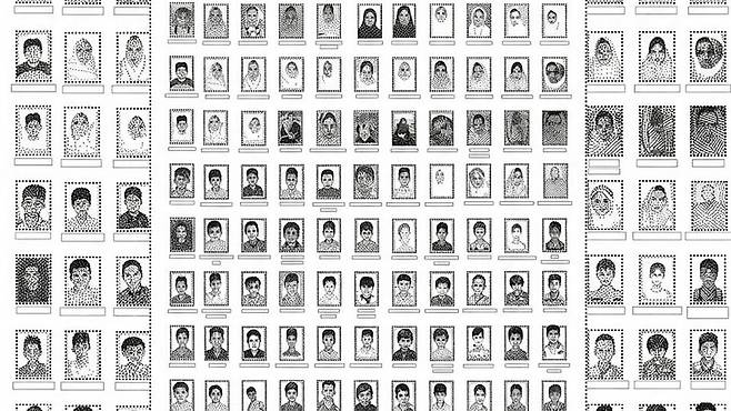 미군의 초등학교 폭격으로 목숨을 잃은 이란 어린아이들. ＜테헤란타임즈＞ 1면을 Gemini AI로 재구성.