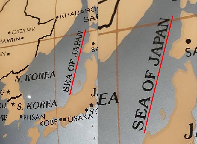 서경덕 성신여대 교수가 제보를 받은 그리니치 천문대 지도 상태. 서경덕 성신여대 교수 페이스북 캡처