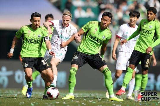 전북과 대전의 K리그 슈퍼컵 경기 모습. 사진[연합뉴스]