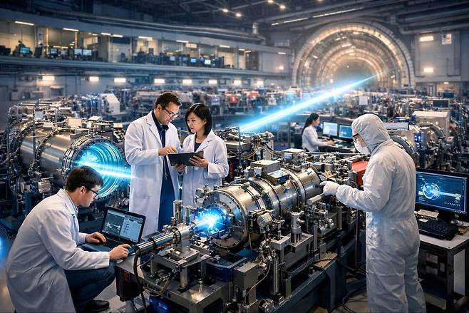 방사광가속기 연구개발 모습.(AI 생성 이미지)