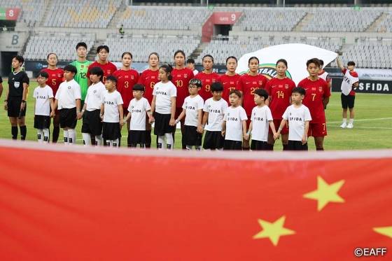 2025 동아시아축구연맹(EAFF) E-1 챔피언십(동아시안컵) 여자부 2차전 대만전에 나선 중국 여자축구대표팀 선수들. /사진=EAFF 제공