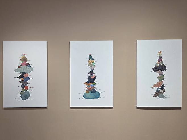 박찬경 작 '헛수고' 연작 (서울=연합뉴스) 박의래 기자 = 19일 서울 종로구 국제갤러리에 전시된 박찬경의 '헛수고' 연작. 2026.3.19. laecorp@yna.co.kr