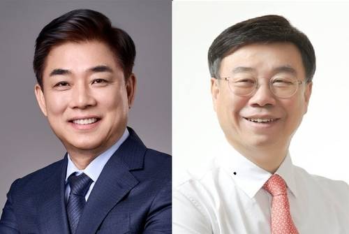 ‘6·3’ 지방선거‘ 성남시장 더불어민주당 후보로 결정된 김병욱(왼쪽) 전 청와대 정무비서관과 국민의힘 신상진 현 시장. /경인일보DB