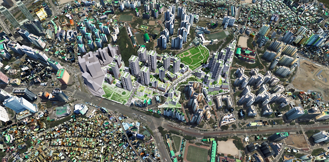 아현1구역 주택정비형 공공재개발사업 조감도. 서울시