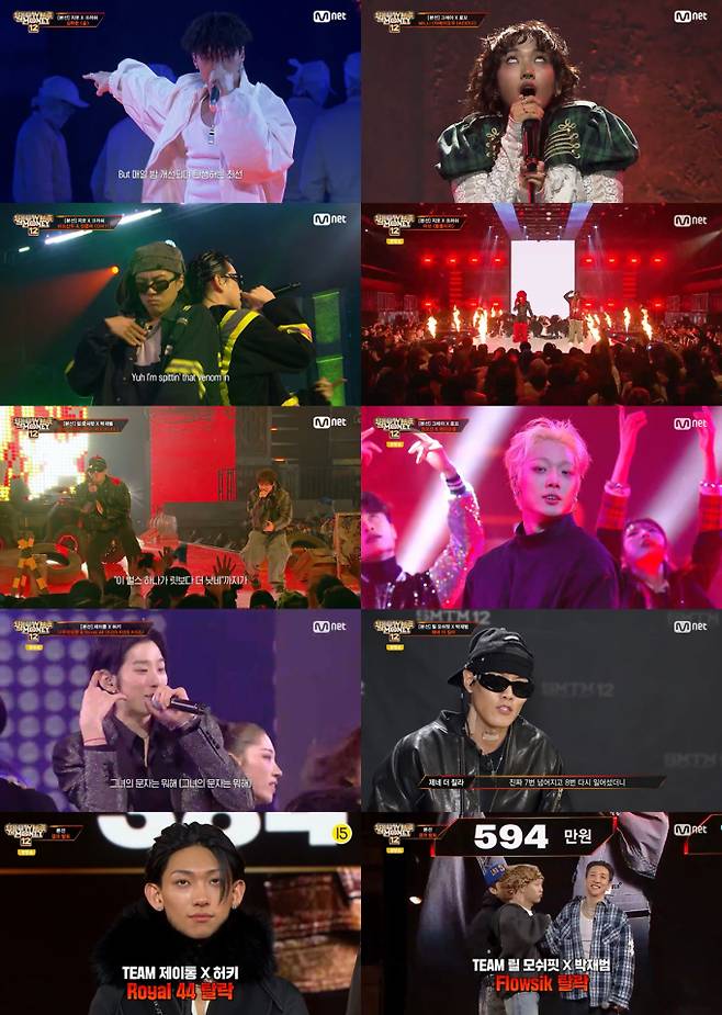 ‘쇼미더머니12’ 세미파이널 진출 톱9 (제공: Mnet)