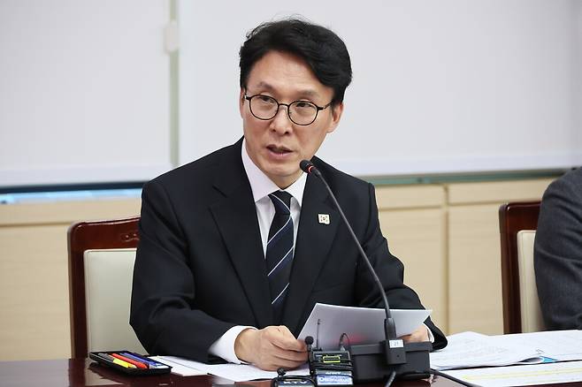 김민석 국무총리가 20일 서울 종로구 정부서울청사에서 열린 범정부 드론·대드론 통합 TF 회의에서 발언하고 있다. 연합뉴스