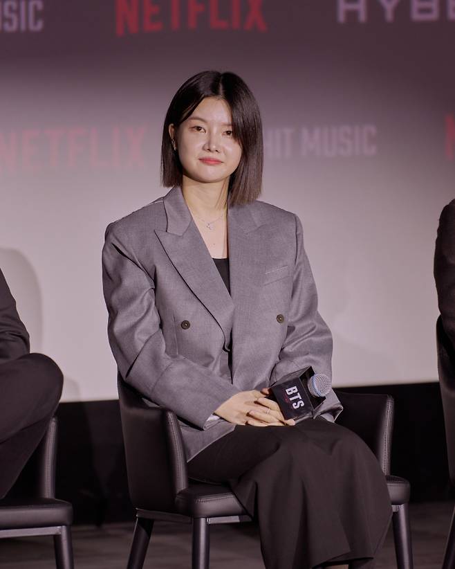 Nicole Kim at BTS The Comeback Live | Arirang at Gwanghwamun Square on March 21st in Seoul, Korea. Cr. Ji Sang Chung/Netflix 짤 2026