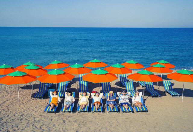 Maengbanghaebyeon Beach on BTS' "Butter" album cover (Big Hit Music)