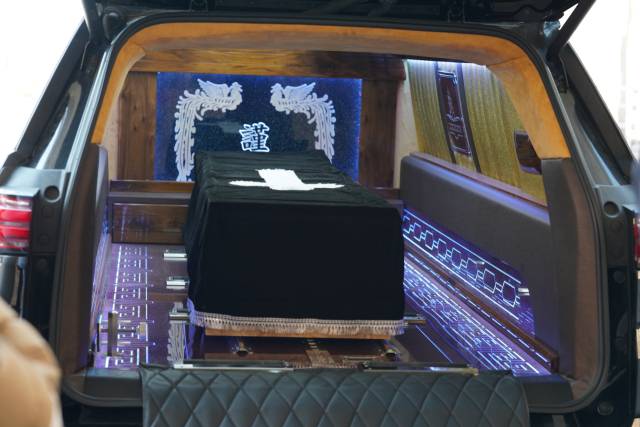 ▲운구차량에 실린 뚜안 씨의 관. ⓒ프레시안(손가영)