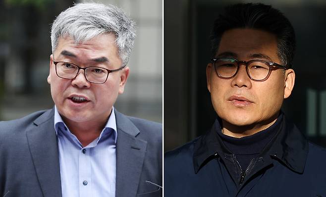 (왼쪽부터 ) 박훈 변호사와 백해룡 경정의 모습 ⓒ연합뉴스·뉴시스·시사저널 양선영 디자이너