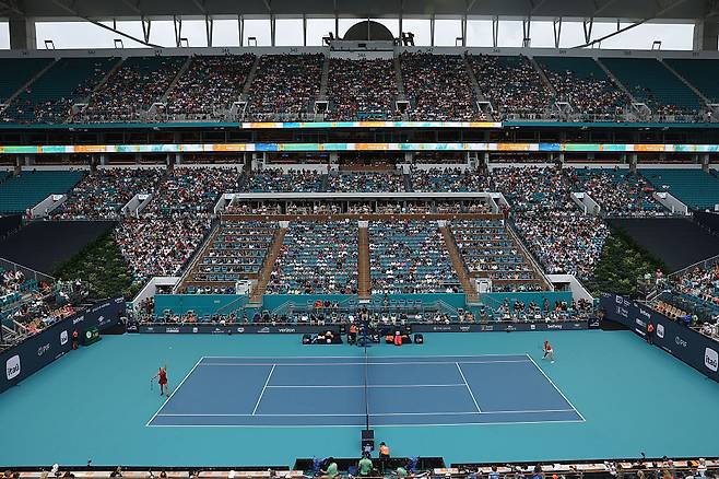 지난해 마이애미오픈이 열리는 하드록 스타디움 전경. 게티이미지코리아