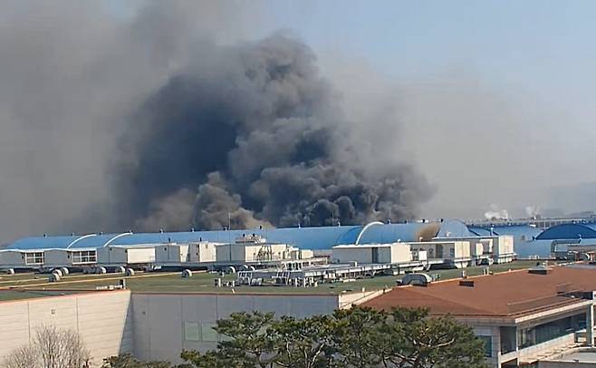 대전 대덕구 문평동 자동차 부품제조 공장 화재 [소방청 제공]