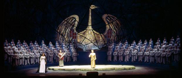 지난 1967년 뉴욕메트로폴리탄 오페라극장에서 공연된 바그너의 '로엔그린'. 출처 뉴욕메트로폴리탄 오페라극장