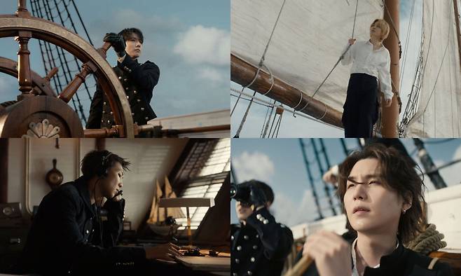 BTS ‘스윔’ 뮤직비디오 장면.