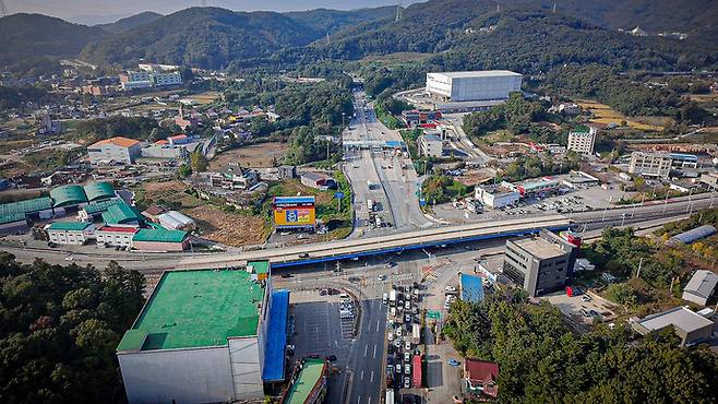 확장 예정인 양지IC 인근 국도17호선 모습. 사진=용인특례시청