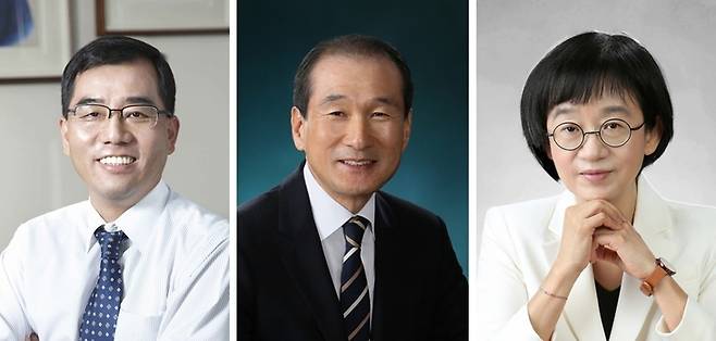▲강신호 CJ제일제당 대표이사, 허인철 오리온 부회장, 김선희 매일유업 부회장(왼쪽부터). 사진=CJ그룹, 오리온그룹, SK그룹