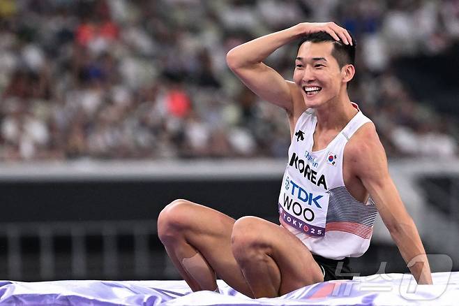 높이뛰기 우상혁 ⓒ AFP=뉴스1