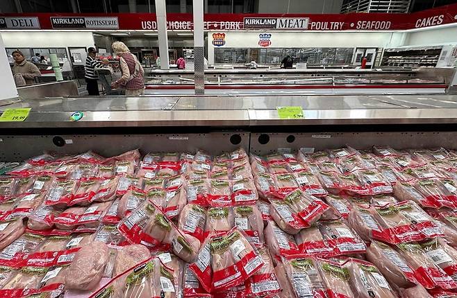 미국 코스트코에 진열된 닭고기 가공식품. AFP연합뉴스