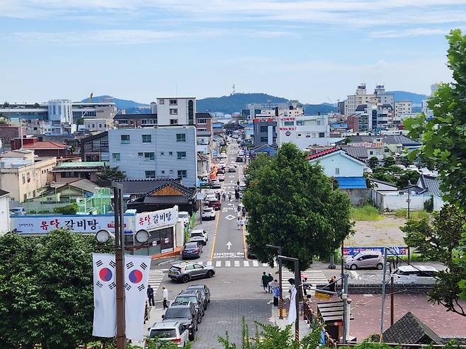 암태도 소작인회 회원들이 목포 원정 투쟁을 벌인 목포 시내로 현 목포 근대역사관 일대.