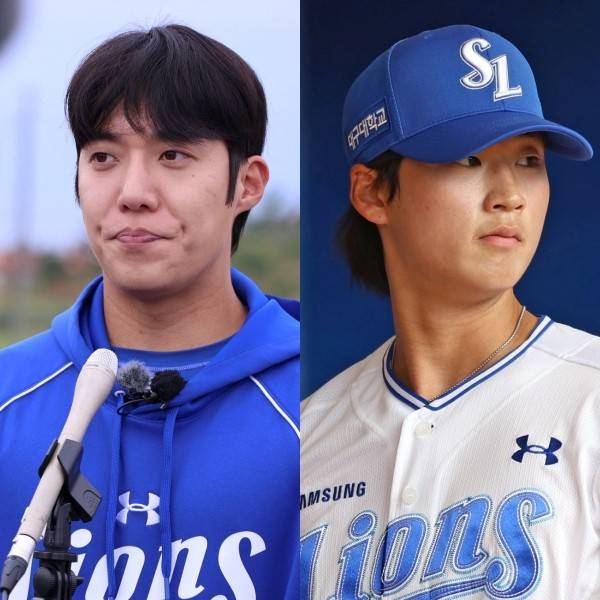 (좌측부터) 원태인, 이호성, /사진= 삼성 라이온즈