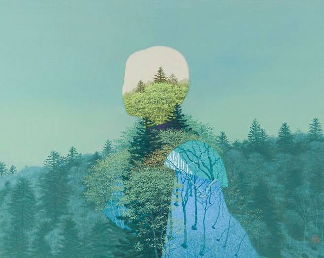 Kazuyuki Futagawa_A time of light - Furano, from winter to spring_72.7 × 90.9cm_Mineral pigment on paper_2025. 사진 화이트스톤 갤러리