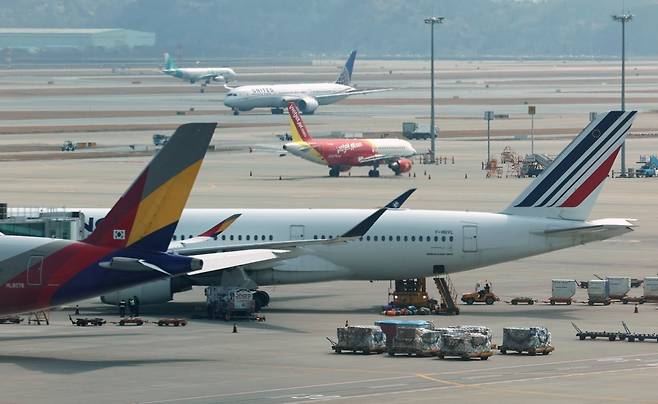 22일 인천국제공항 계류장의 모습. 사진=뉴스1