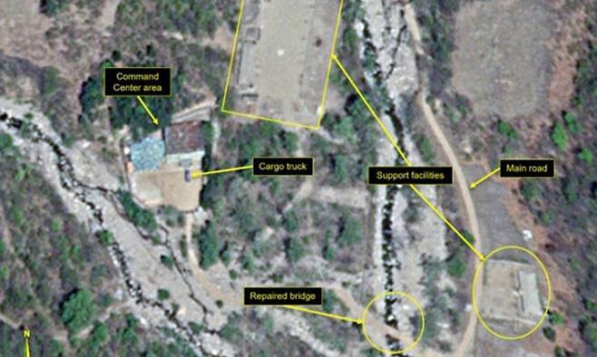 북한 전문매체 38노스가 공개한 함경북도 풍계리 핵실험장 위성사진. 세계일보 자료사진