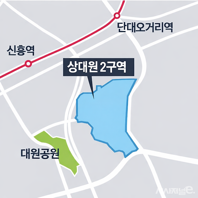 상대원2구역 위치도. / 그래픽=시사저널e