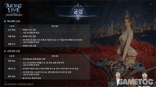 궁성 스티그마 변경 내용&nbsp;[사진=아이온2 유튜브]
