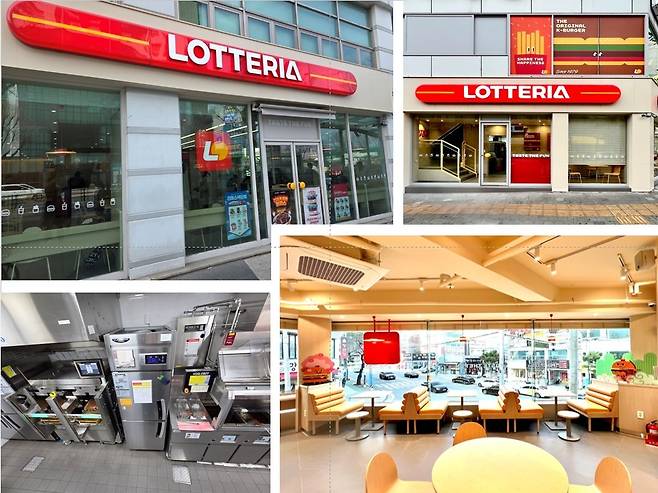 롯데리아 리노베이션 매장(내부 및 푸드테크).(롯데GRS 제공)