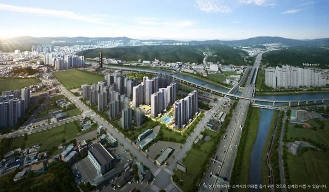 [동문건설, ‘용인 고림 동문 디 이스트’ 항공조감도]
