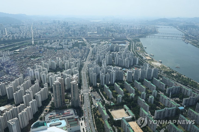 서울 강남권 아파트 전경. [연합뉴스 제공]