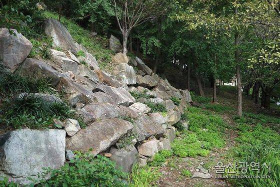 현재 남아있는 울산왜성 성곽의 모습. 사진 울산시