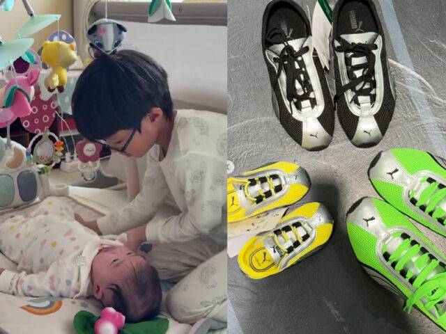 이시영이 가족 커플템으로 신발을 구매했다. / 이시영 소셜미디어