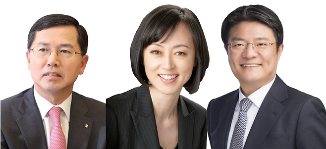 하나카드 사외이사로 선임된 임영진(왼쪽부터) 전 신한카드 대표이사, 현대카드 사외이사로 추천된 심수옥 성균관대 경영대학원 교수, 유용근 고려대 경영대학 교수. [신한카드·성균관대·고려대]