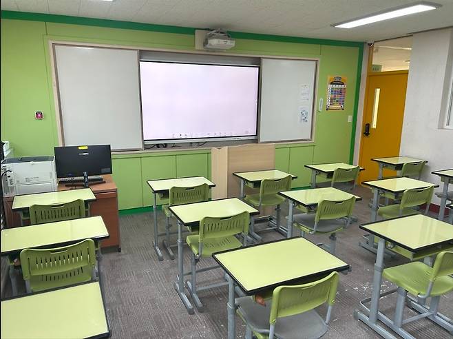 경기 안양시 정심여중여고(안양소년원)에서 수업이 이뤄지는 교실 모습. 안양소년원&nbsp;제공