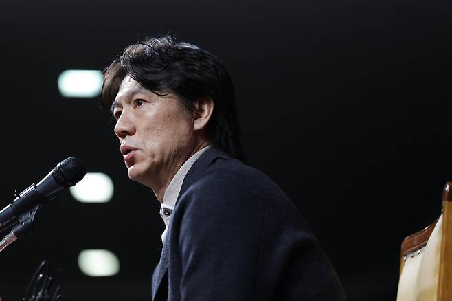 홍명보 축구대표팀 감독은 최근 스포츠동아와 단독 인터뷰에서 2026북중미월드컵이 태극전사들이 충분히 즐기며 경쟁력을 증명하는 무대가 되길 바랐다. 사진제공｜대한축구협회