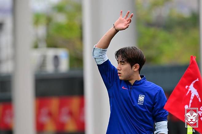 ▲ 이민성 감독 체제에서 핵심 자원으로 떠오른 윤도영은 이번 소집을 통해 자신의 가치를 확실히 각인시키겠다는 각오다. 이에 더해 한일전 승리도 목표로 삼았다. ⓒ대한축구협회