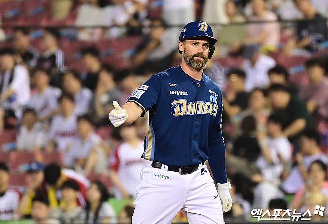 NC 다이노스 외국인 타자 맷 데이비슨이 대전 한화생명 볼파크에서 열린 2026 KBO 시범경기 최종전에서 한화 이글스를 상대로 홈런을 기록했다. 사진 엑스포츠뉴스 DB