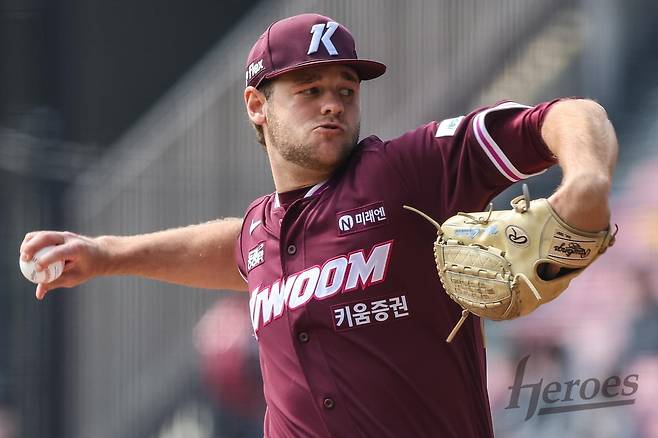 24일 LG 트윈스전에 선발 투수로 등판한 네이선 와일스(27)  [키움 히어로즈 제공. 재판매 및 DB 금지]