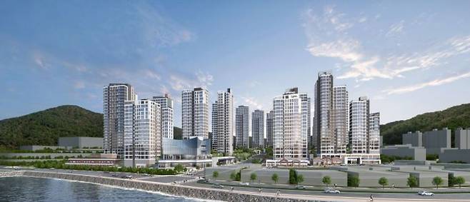 여수 소제 중흥S-클래스 우미린 투시도. 중흥건설그룹 제공