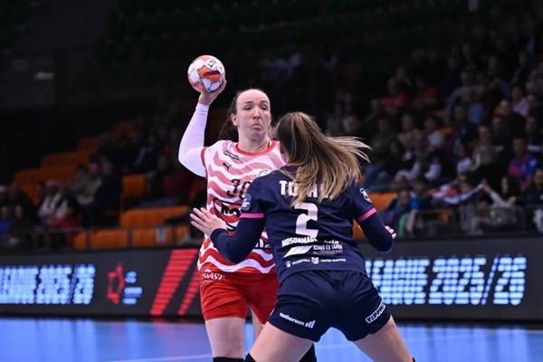 사진 2025/26 EHF 여자 핸드볼 유러피언리그 에스테르곰과 모손마저로바리의 경기 모습, 사진 출처=유럽핸드볼연맹