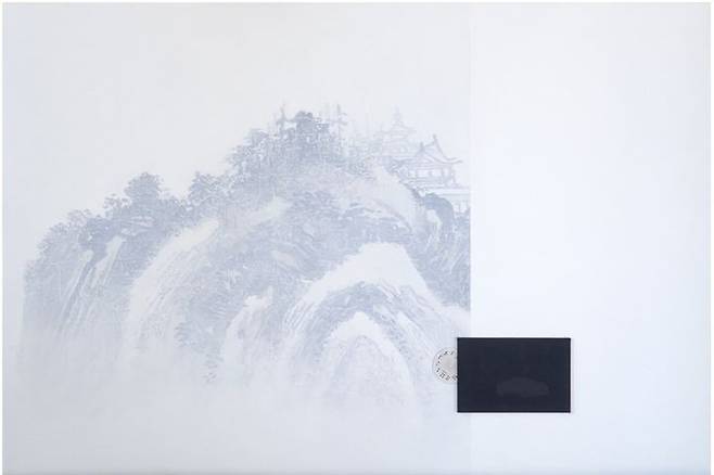 Reproduction of time – Mun Chong, 2025, Acrylic on canvas & object, 193.9x130.3cm *재판매 및 DB 금지