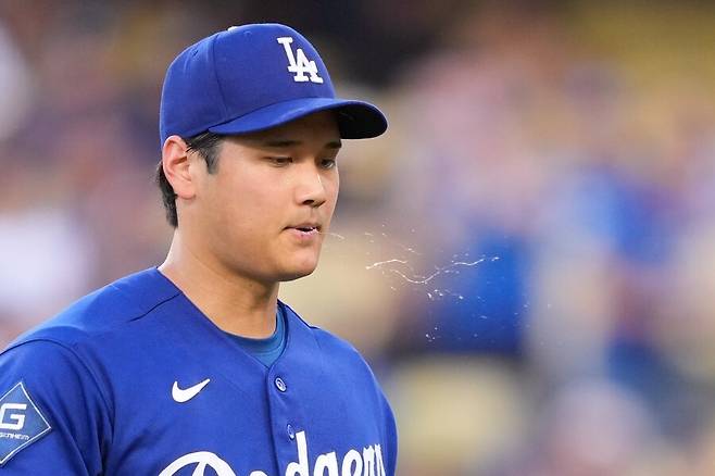 ▲ LA다저스 투수 오타니 쇼헤이가 2026년 3월 24일 화요일, 미국 로스앤젤레스에서 열린 LA 에인절스와의 시범경기에서 5회 교체됐다. ⓒ연합뉴스/AP